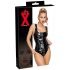 LATEX - lateksowe body z pełnym zamkiem (czarne)