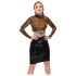 LATEX - przezroczysta lateksowa bluzka (przezroczysta-czarna) - S-L