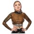 LATEX - przezroczysta lateksowa bluzka (przezroczysta-czarna) - S-L