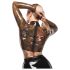 LATEX - przezroczysta lateksowa bluzka (przezroczysta-czarna) - S-L - 2XL