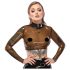LATEX - przezroczysta lateksowa bluzka (przezroczysta-czarna) - S-L - 2XL