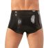 LATEX - bokserki + nasadka na penisa (czarne) - L/XL