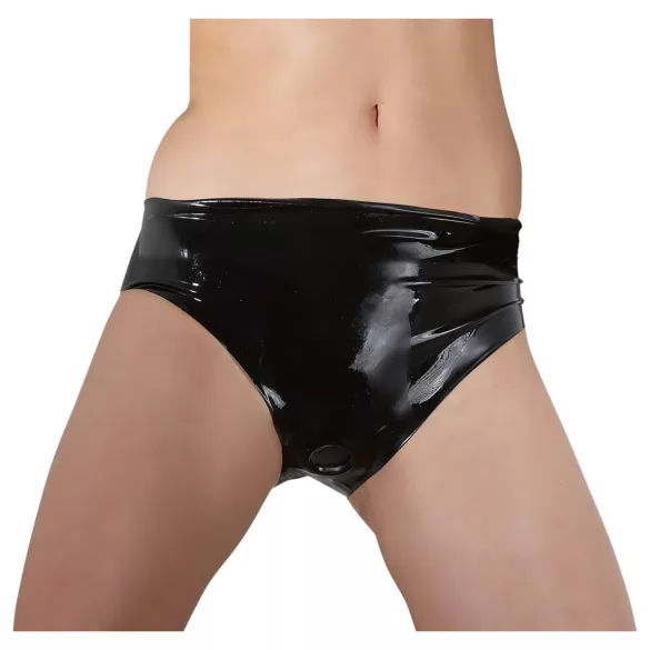 Majtki damskie Late X z wewnętrznym dildo (czarne) - M