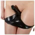 Majtki damskie Late X z wewnętrznym dildo (czarne) - M