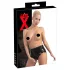LATEX - majtki damskie z prezerwatywą dopochwową - lateks czarne