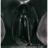 LATEX - majtki damskie z prezerwatywą dopochwową - lateks czarne
