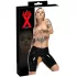 LATEX - Czarny lateksowy spodenki z otworem na odpływ