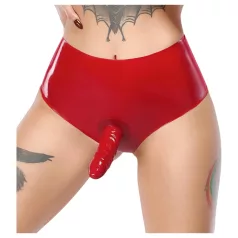 LATEX - figowy dildo (czerwony)