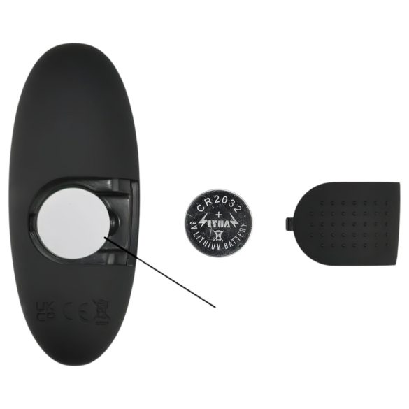 Mrow - wibrujący korek analny z pilotem - podświetlany - czarny