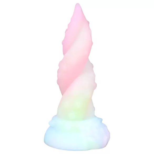OgazR Kraken - dildo spiralne - 18 cm - tęczowy