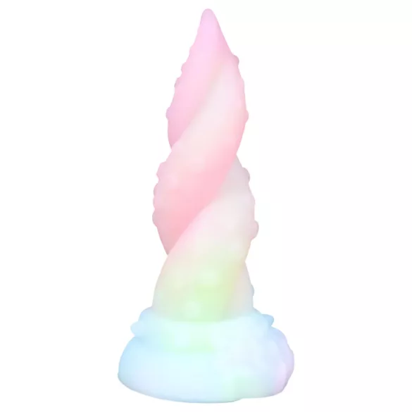 OgazR Kraken - dildo spiralne - 18 cm - tęczowy