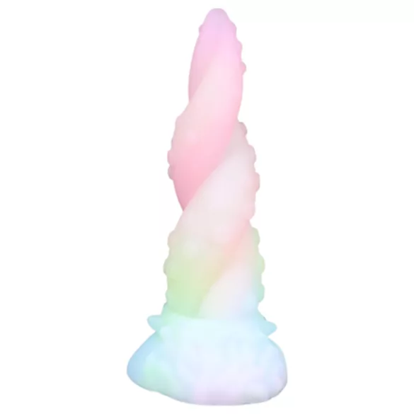 OgazR Kraken - dildo spiralne - 18 cm - tęczowy