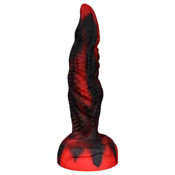OgazR Hell Dong - dildo żebrowane - 20 cm - czerwony