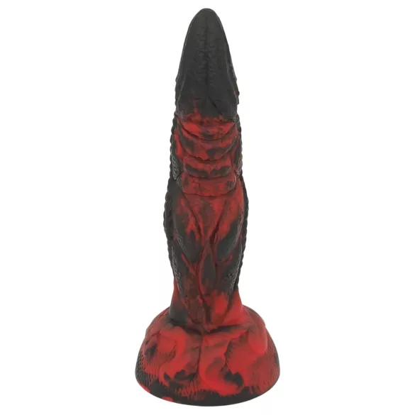 OgazR Hell Dong - dildo żebrowane - 20 cm - czerwony