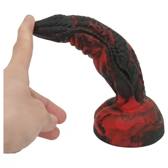 OgazR Hell Dong - dildo żebrowane - 20 cm - czerwony