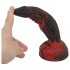 OgazR Hell Dong - prążkowany wibrator 20 cm (czerwony)