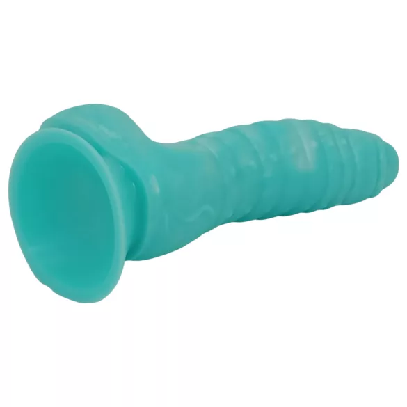 OgazR Sea Serpent - dildo żebrowane - 17 cm - niebiesko-biały