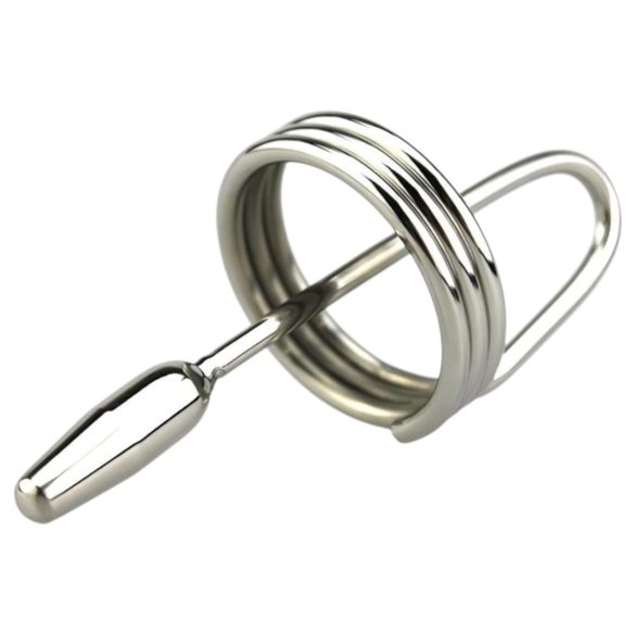 DeepRing - pierścień metalowy, dilatator - 9cm (srebrny)