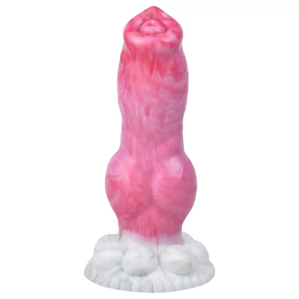 Animalorny Buldog - dildo penis psa - 17cm - różowy