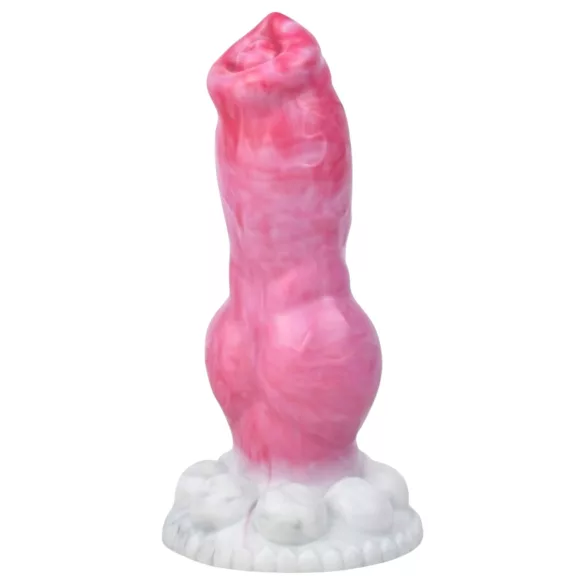 Animalorny Buldog - dildo penis psa - 17cm - różowy