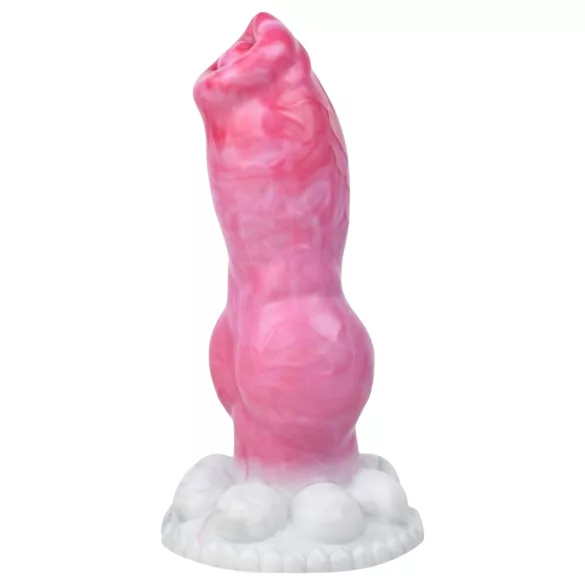 Animalorny Buldog - dildo penis psa - 17cm - różowy