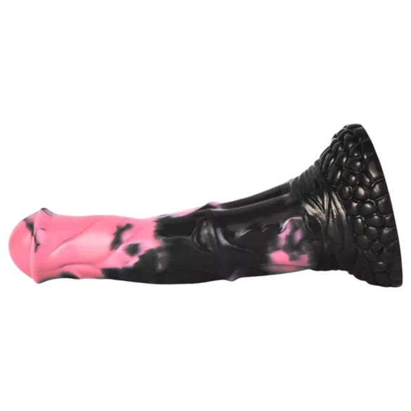 Bad Horse - silikonowy dildo w kształcie końskiego penisa - 18 cm (czarno-różowy)