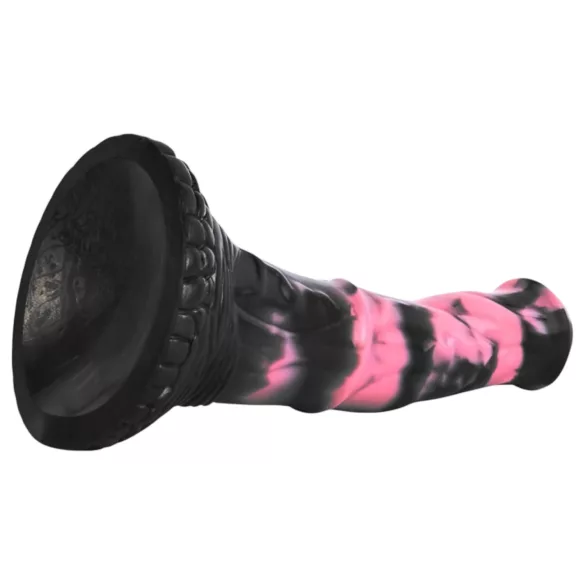 Bad Horse - silikonowy dildo w kształcie końskiego penisa - 18 cm (czarno-różowy)