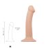 Strap-on-me M - realistyczny podwójny dildo - średni (naturalny)