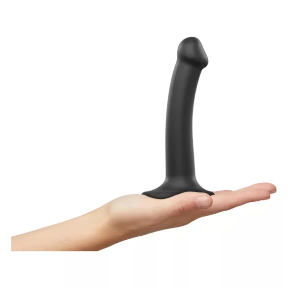 Strap-on-me - podwójny dildo - dwuwarstwowy silikon - czarny