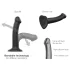 Strap-on-me - podwójny dildo - dwuwarstwowy silikon - czarny