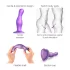 Strap-on-me Curvy S - falowany dildo z przyssawką (fioletowy)