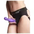 Strap-on-me Curvy S - falowany dildo z przyssawką (fioletowy)