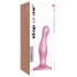 Strap-on-me Curvy S - falowany dildo z przyssawką (różowy)