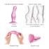 Strap-on-me Curvy S - falowany dildo z przyssawką (różowy)