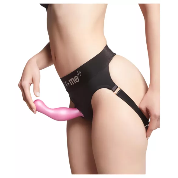 Strap-on-me Curvy S - falowany dildo z przyssawką (różowy)