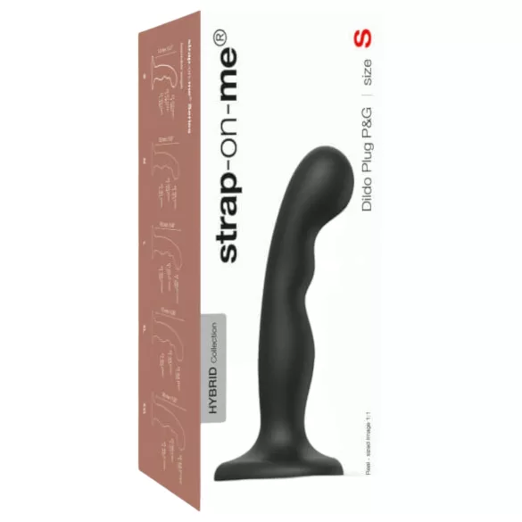 Strap-on-me P&G S - dildo z przyssawką wygięte - czarny