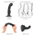 Strap-on-me P&G S - dildo z przyssawką wygięte - czarny