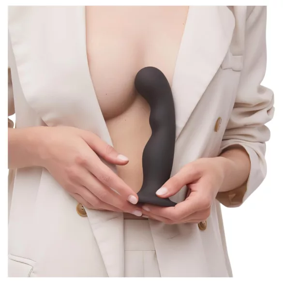 Strap-on-me P&G S - dildo z przyssawką wygięte - czarny
