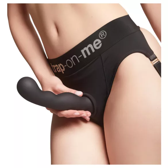 Strap-on-me P&G S - dildo z przyssawką wygięte - czarny