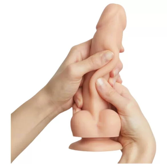Strap-on-me S - dwuwarstwowe dildo z przyssawką (kolor cielisty)