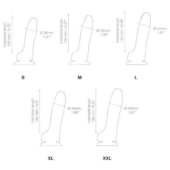 Strap-on-me S - dwuwarstwowe dildo z przyssawką (kolor cielisty)