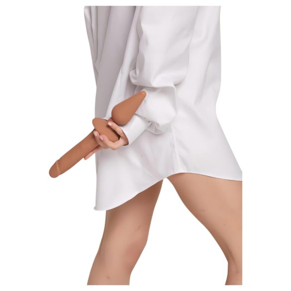 Strap-on-me Swit Realistyczny L - 2w1 silikonowy dildo (naturalny)