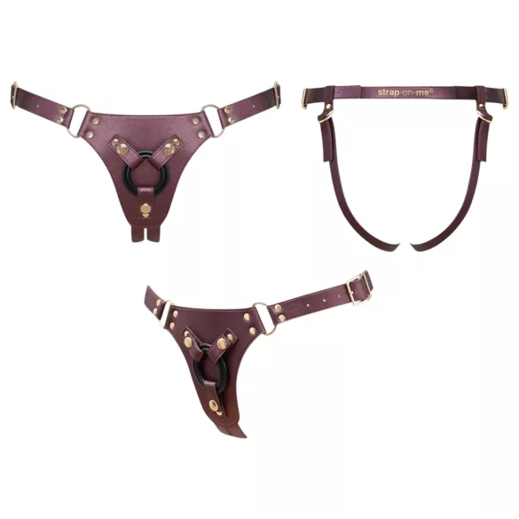 Strap-on-me - majtki z paskami na dildo - XS-XXL (brązowy)