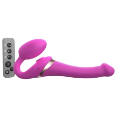   Strap-on-me S - wibrator z mocowaniem - fale powietrzne - różowy