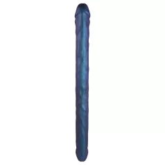 Strap-on-me - podwójne dildo - metaliczny niebieski