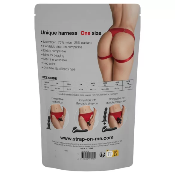 Strap-on-me - majtki do dilda z paskiem - XS-XXL - czerwone
