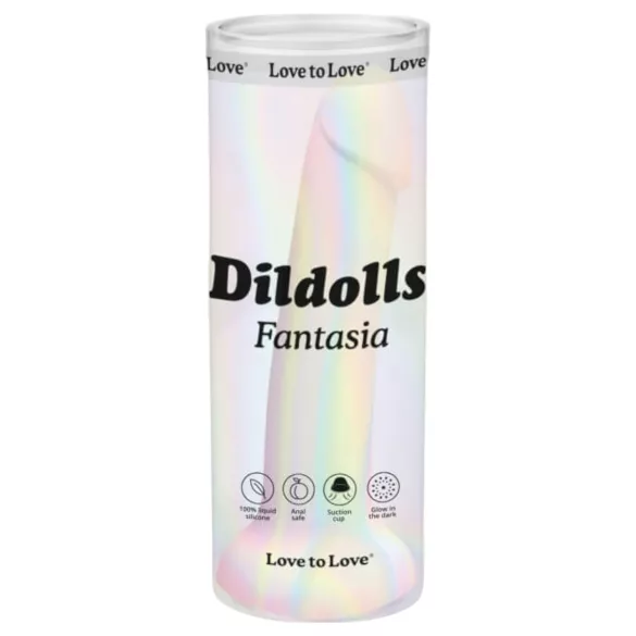 Dildolls Fantasia - silikonowe dildo z przyssawką (pasiasty)
