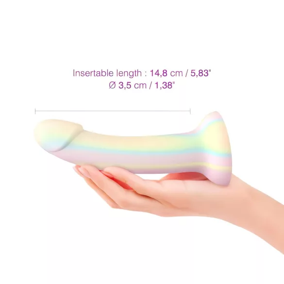 Dildolls Fantasia - silikonowe dildo z przyssawką (pasiasty)