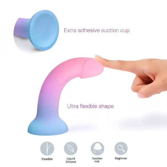 Dildolls Utopia - dildo z przyssawką - silikonowe - kolorowe
