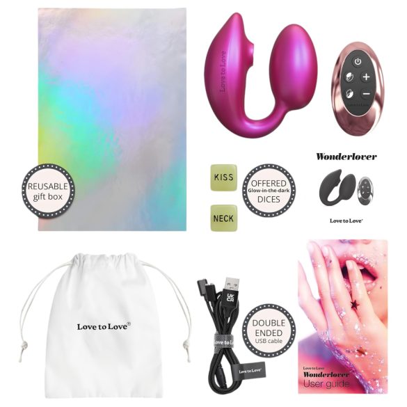 Wonderlover - stymulator łechtaczki i punktu G (metaliczny róż)